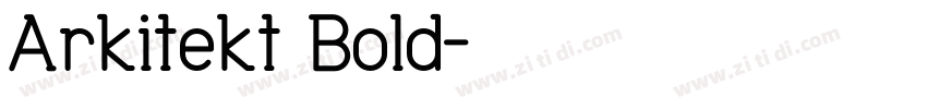Arkitekt Bold字体转换